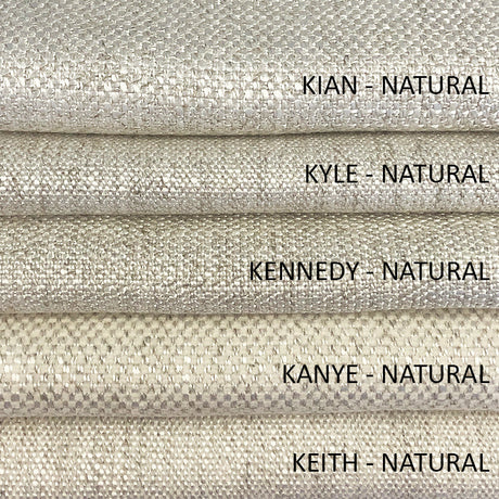 Kyle Linen Blend Fabric - Natural Solid, 55" Width (1 Yard)