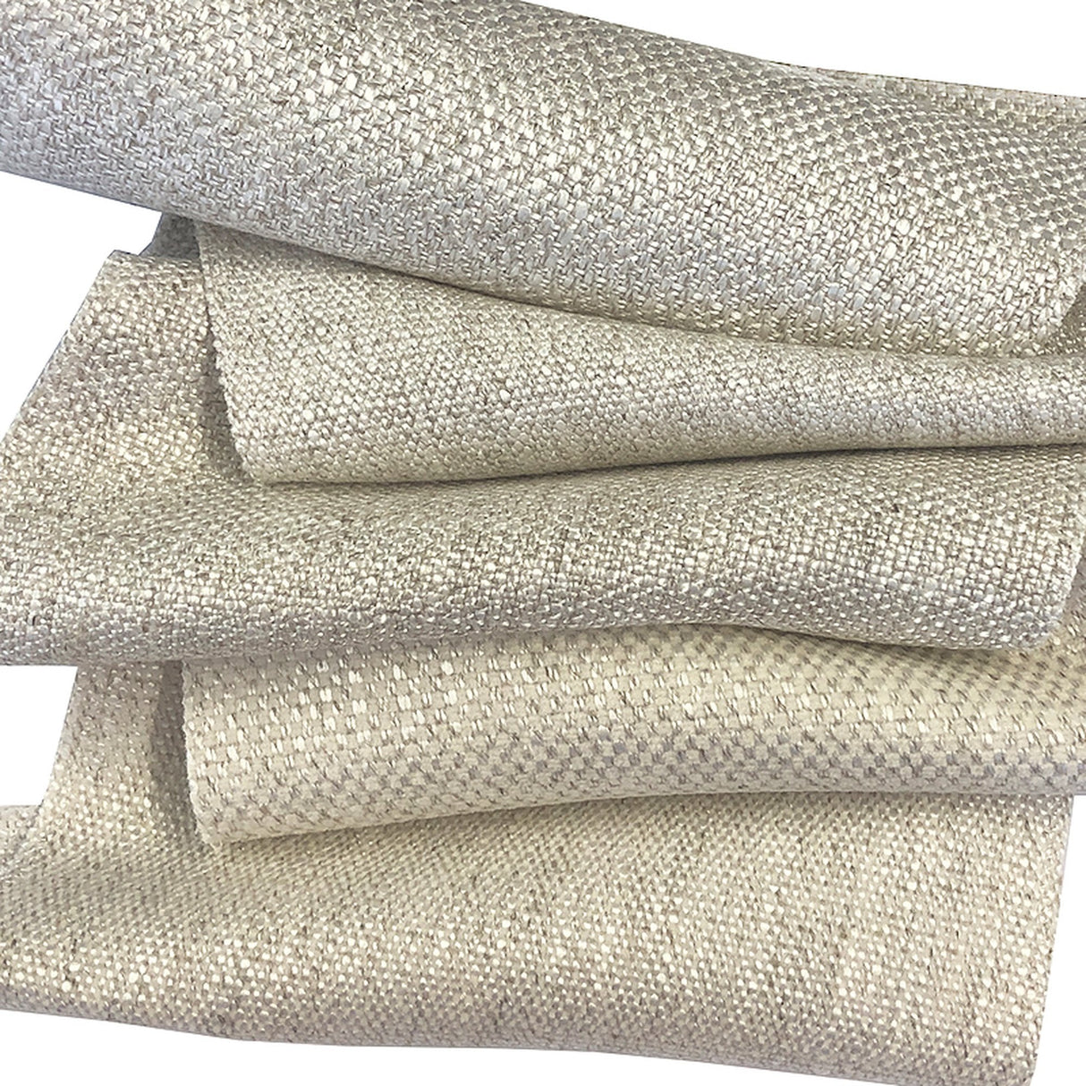 Kian Linen Blend Fabric - Natural Solid Textured, 55" Width (1 Yard)