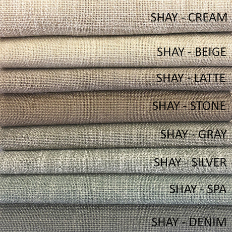 Shay Linen Blend Fabric - Solid Upholstery Fabric, 55" Width (1 Yard)