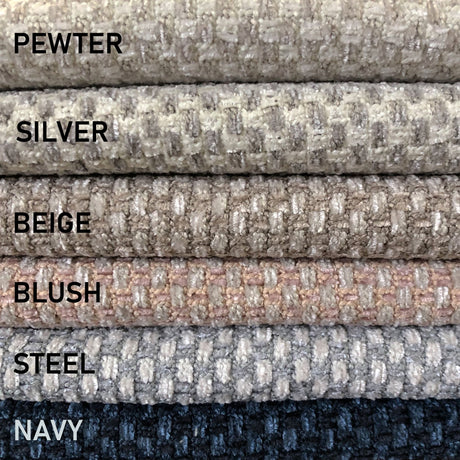 Dayla Two Tone Woven Chenille Fabric - Pewter, 56" Width (1 Yard)