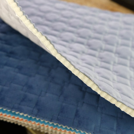 Kerry Quilted Velvet Fabric - Embossed Square Pattern, 58" Width (1 Yard)