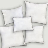Premium Feather Filled Inserts Feather Down Pillow Insert Fabric - White, Multiple Sizes (1 Piece)