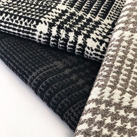 Jace Houndstooth Square Chenille Fabric - Two Toned Houndstooth, 57" Width (1 Yard)