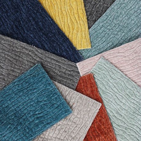 Tyson Embossed Animal Skin Chenille Fabric - Wave Embossed Texture, 55" Width (1 Yard)