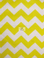 Poly Cotton Fabric 1" Zig Zag Chevron White/Yellow Sold By The Yard