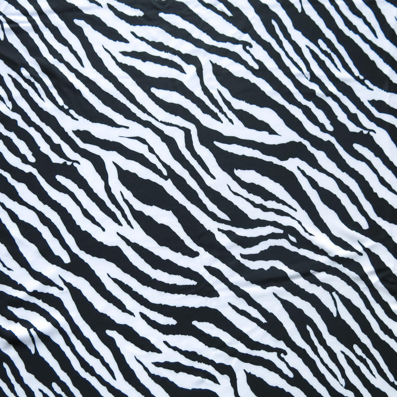 Swim Knit Zebra Print Poly Spandex 4-Way Stretch