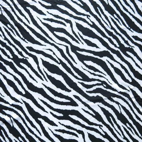 Swim Knit Zebra Print Poly Spandex 4-Way Stretch