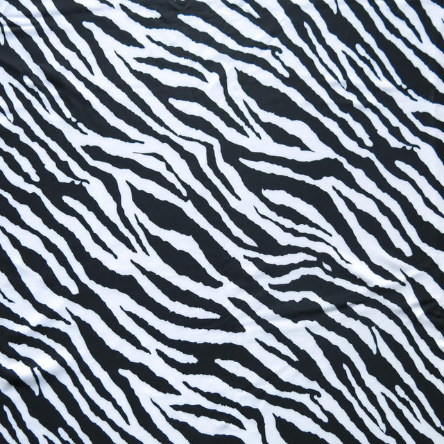 Swim Knit Zebra Print Poly Spandex 4-Way Stretch