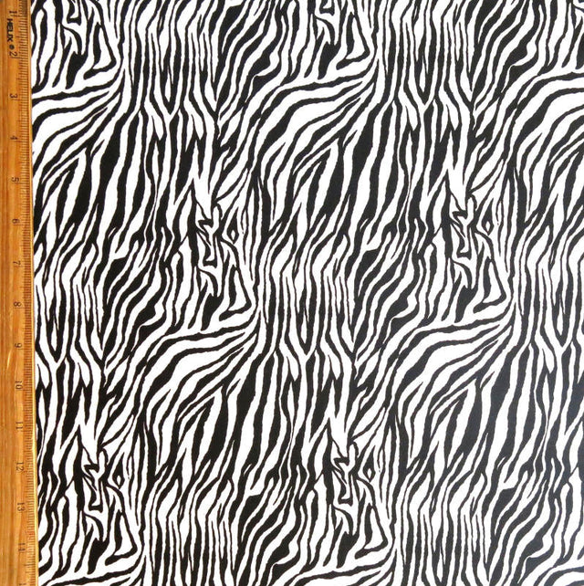 Swim Knit Nylon Spandex Zebra Print 4-Way Stretch