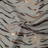Foiled Spandex Zebra Print Fabric