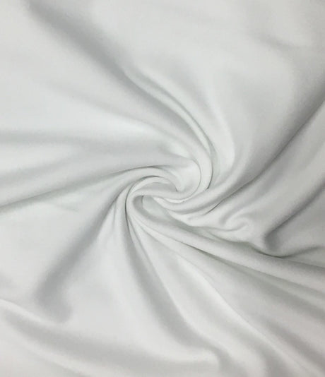 Athletic Jersey Knit Fabric - White Nylon Spandex