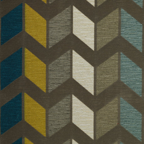 Cotton Blend Upholstery Fabric Chevron Pattern Zeppelin