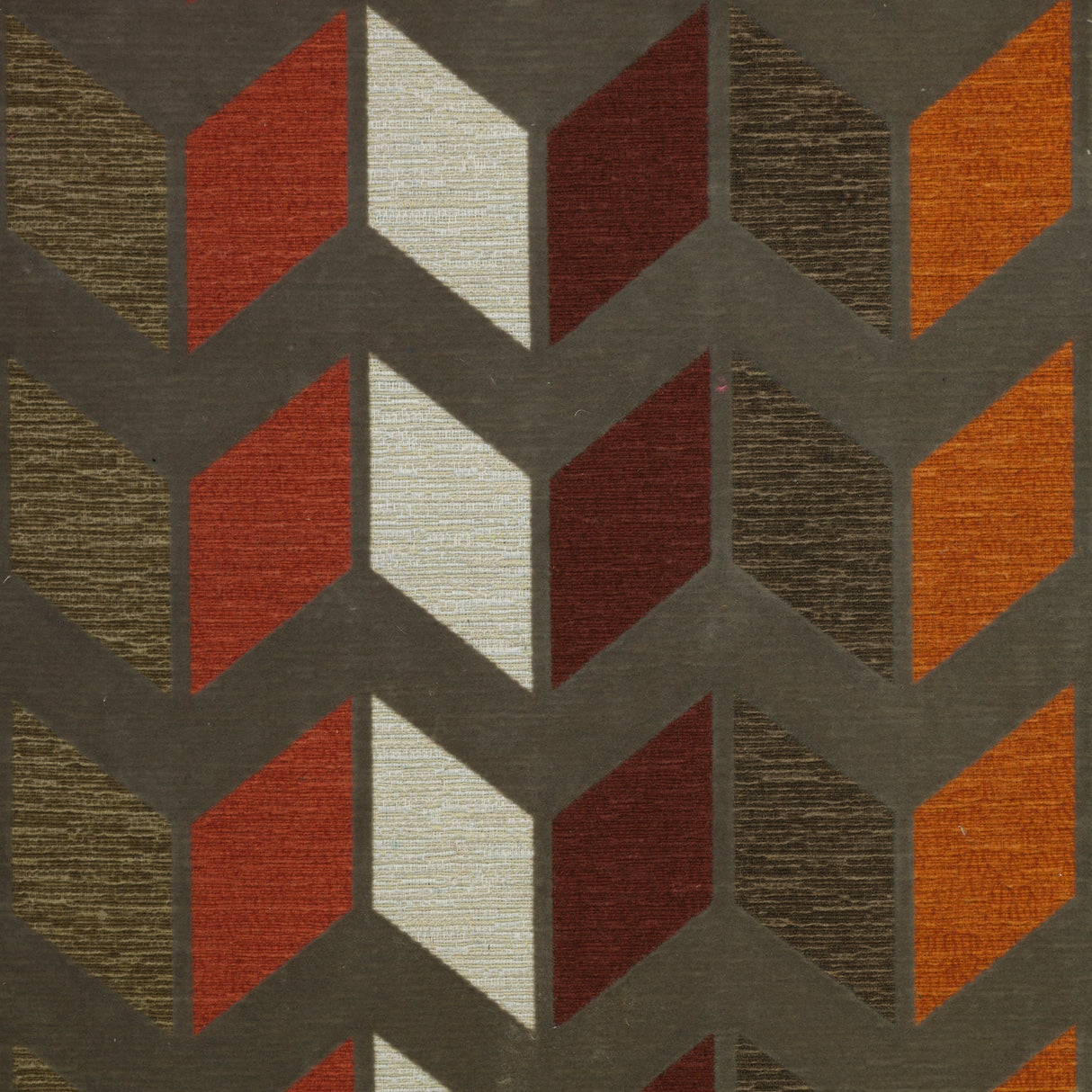 Cotton Blend Upholstery Fabric Chevron Pattern Zeppelin