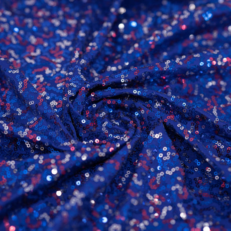 Zsa Zsa Polyester Spandex Sequin Fabric - Embroidered Sequins, 50" Width, 2-Way Stretch (1 Yard)