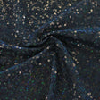 Zsa Spa Polyester Spandex Sequin Fabric - Embroidered Holographic Sequins, 50" Width (1 Yard)
