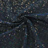 Zsa Spa Polyester Spandex Sequin Fabric - Embroidered Holographic Sequins, 50" Width (1 Yard)