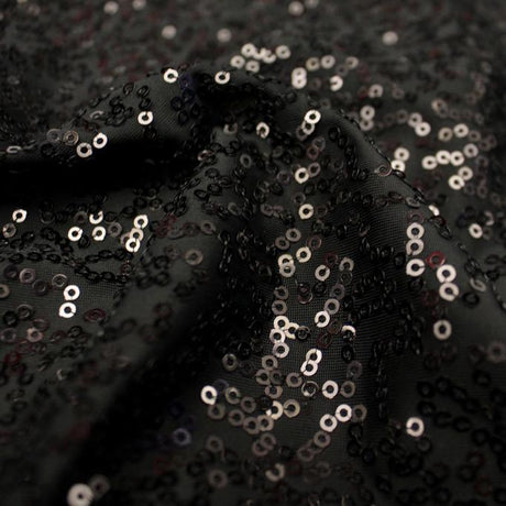 Zsa Zsa Polyester Spandex Sequin Fabric - Embroidered Sequins, 50" Width, 304 GSM (1 Yard)