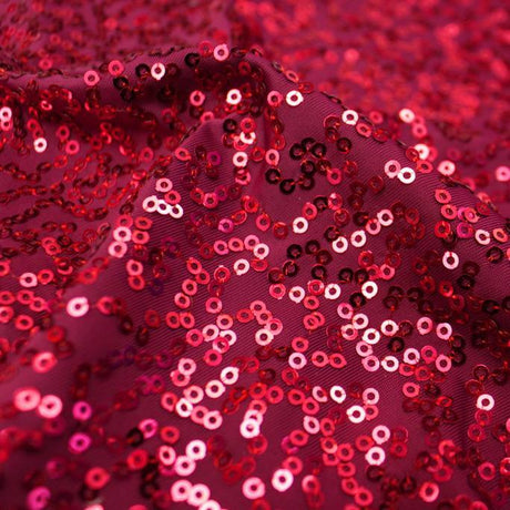 Zsa Zsa Polyester Spandex Sequin Fabric - Embroidered Sequins, 50" Width, 304 GSM (1 Yard)