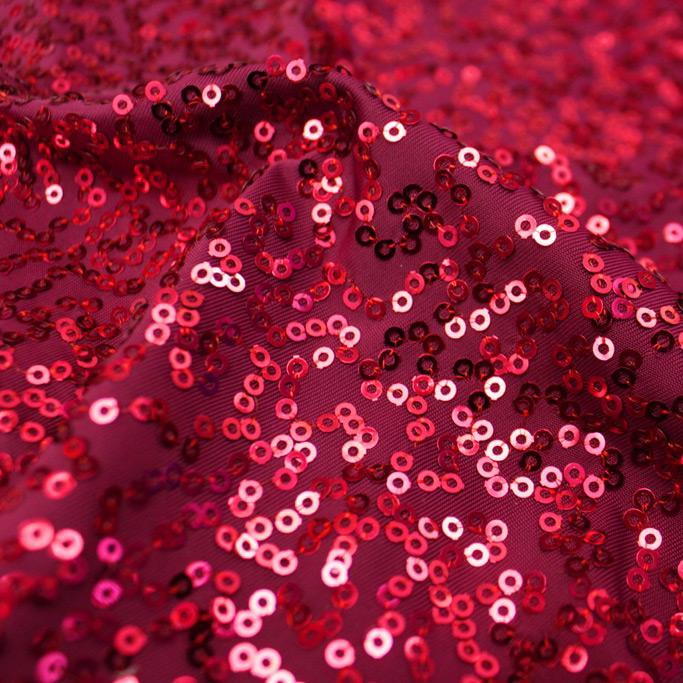 Zsa Zsa Polyester Spandex Sequin Fabric - Embroidered Sequins, 50" Width, 2-Way Stretch (1 Yard)