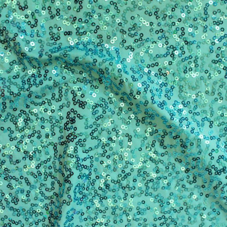 Zsa Zsa Polyester Spandex Sequin Fabric - Embroidered Sequins, 50" Width, 304 GSM (1 Yard)