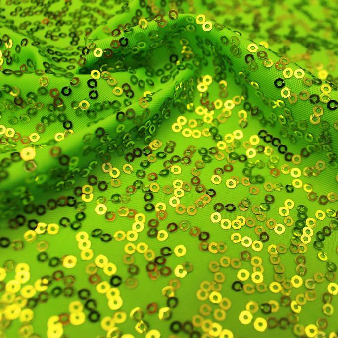 Zsa Zsa Polyester Spandex Sequin Fabric - Embroidered Sequins, 50" Width, 304 GSM (1 Yard)