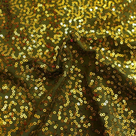 Zsa Zsa Polyester Spandex Sequin Fabric - Embroidered Sequins, 50" Width, 2-Way Stretch (1 Yard)