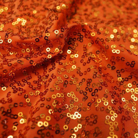 Zsa Zsa Polyester Spandex Sequin Fabric - Embroidered Sequins, 50" Width, 2-Way Stretch (1 Yard)