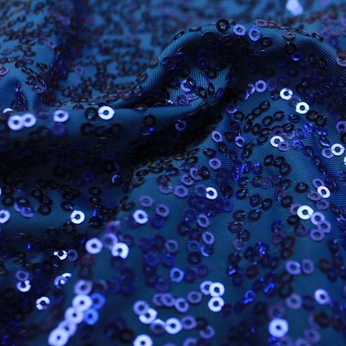 Zsa Zsa Polyester Spandex Sequin Fabric - Embroidered Sequins, 50" Width, 2-Way Stretch (1 Yard)
