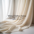 White Chiffon Polyester Fabric - Sheer, Lightweight, 58/60" Width