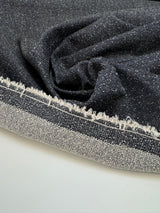 Cotton Bouclé Fabric Blue Shades Stretch