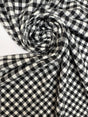 Cotton Tweed Checked Black White