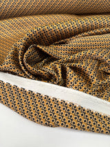 Polyester Sateen Printed Brown Black