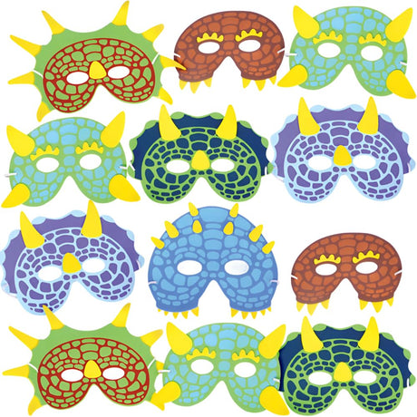 Dinosaur Foam Masks, 12 count