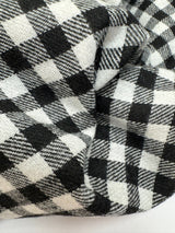 Cotton Tweed Checked Black White