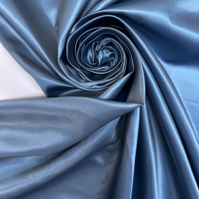Polyamide Sateen Blue Shades Fabric