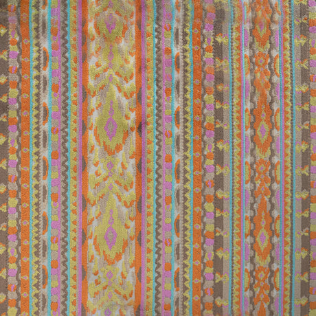 Cut Velvet Upholstery Fabric Sumatra Modern Geometric Stripe