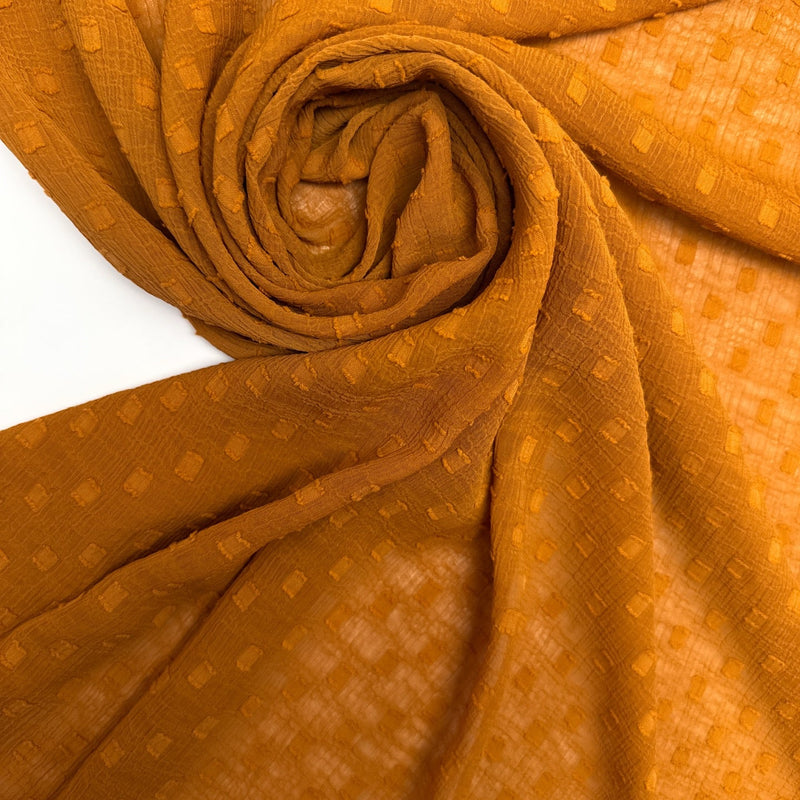Polyester Chiffon Geometric Brown-Orange