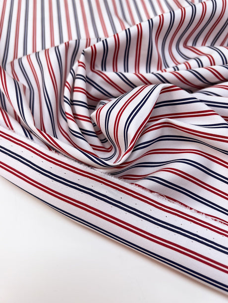 Cotton Poplin Striped Fabric