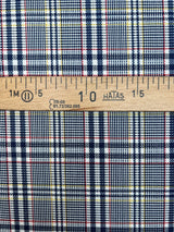 Polyamide Checked Suiting Fabric Blue