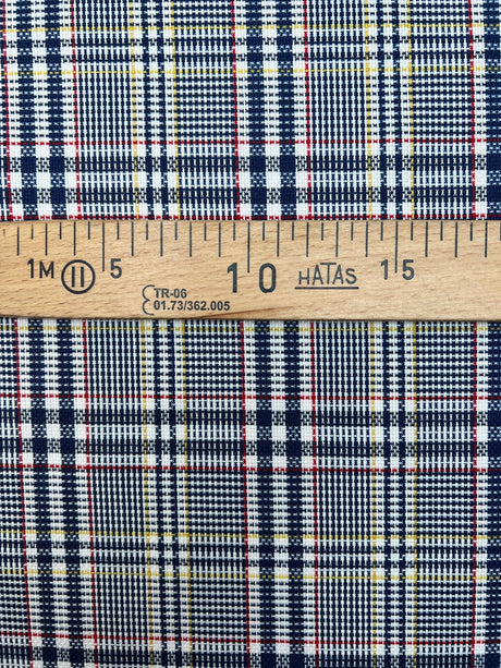 Polyamide Checked Suiting Fabric Blue