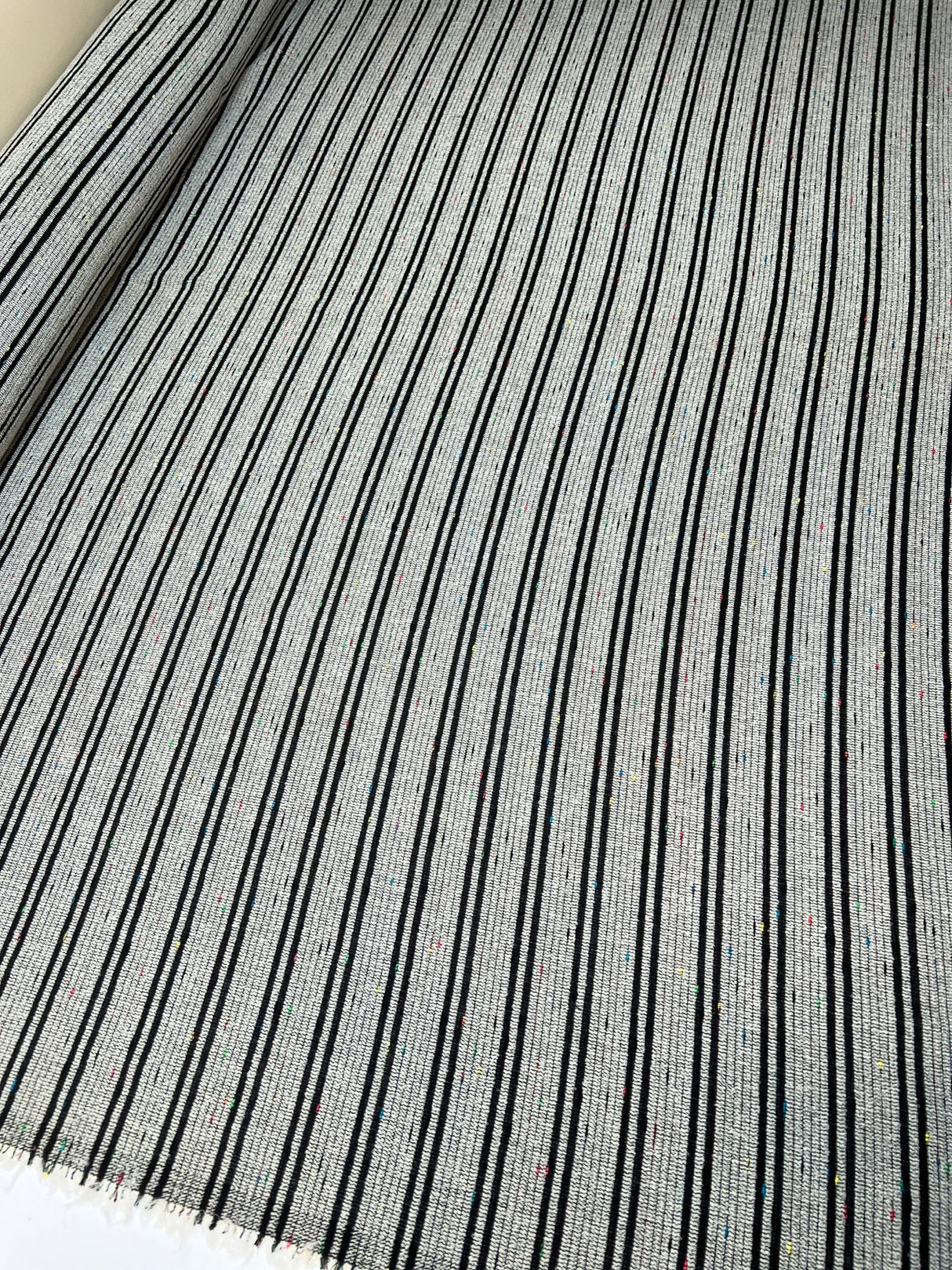 Italian Wool Striped Fabric Multicolour