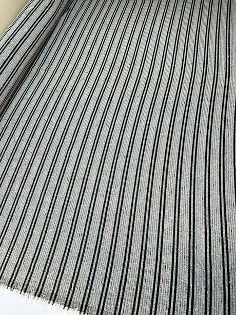 Italian Wool Striped Fabric Multicolour