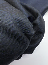 Wool Jacquard Changeant Fabric Blue Black