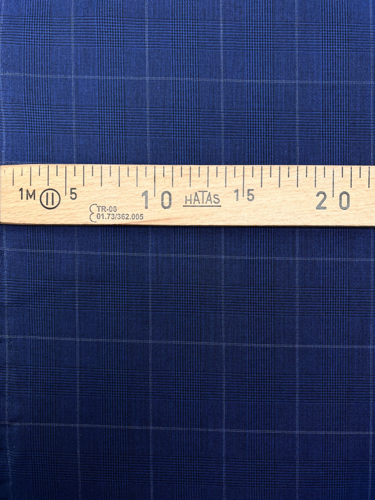 Polyamide Elastane Checked Fabric Blue Black