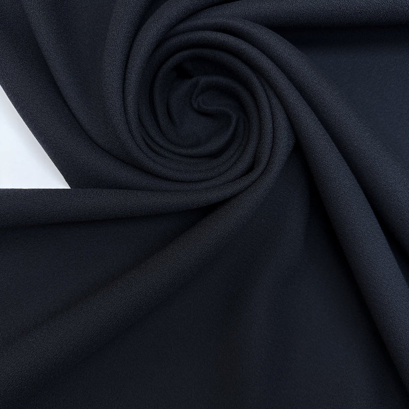 Cotton Viscose Polyamid Crepe Blue