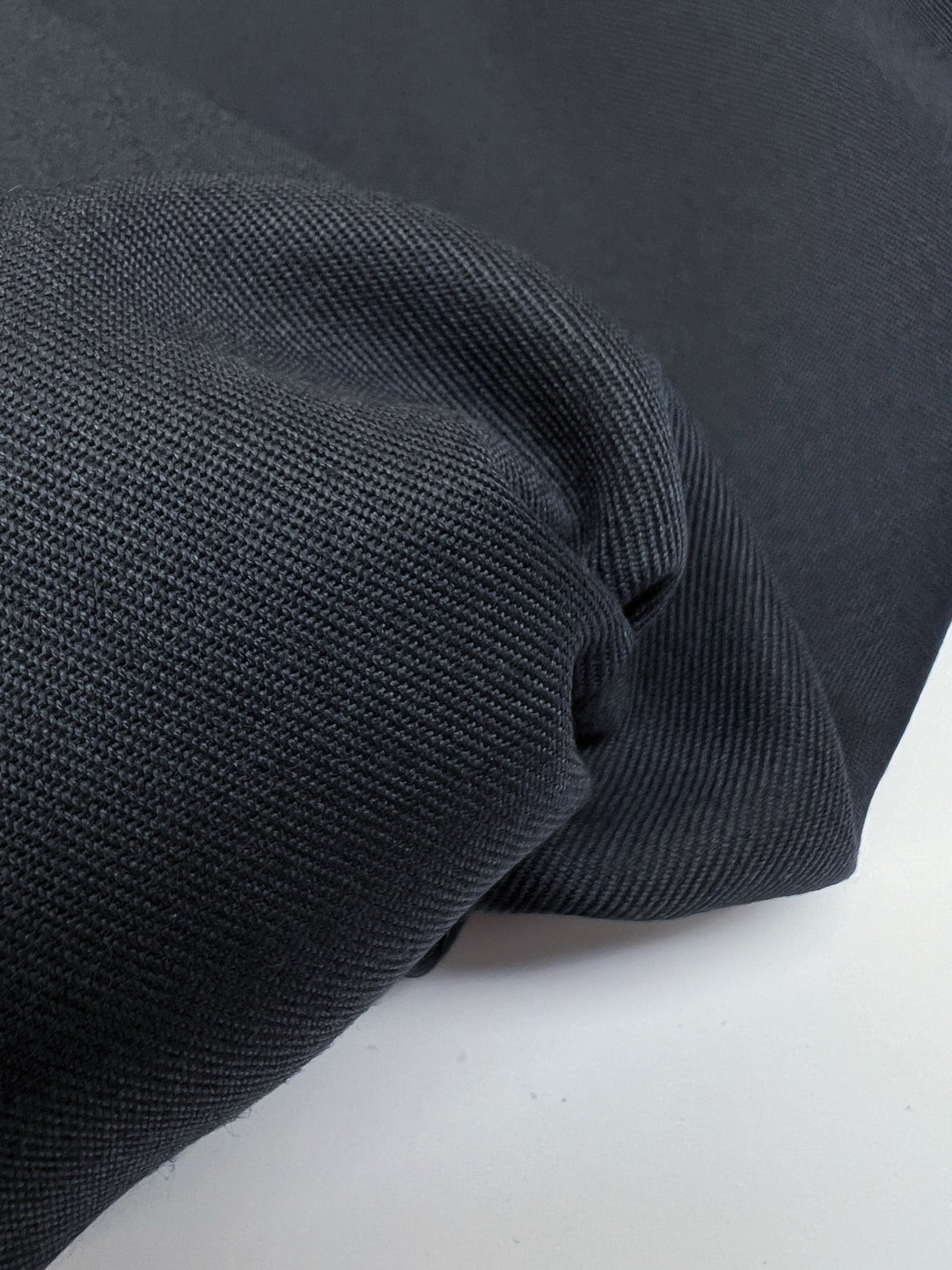 Wool Twill Suit Fabric Black Blue