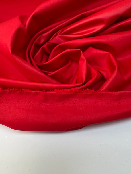 Italian Red Polyester Satin