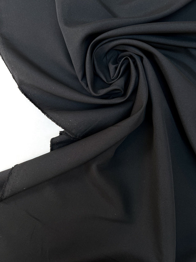 Black Polyester Satin Fabric