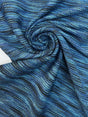 Viscose Cotton Woven Fabric Blue Abstract