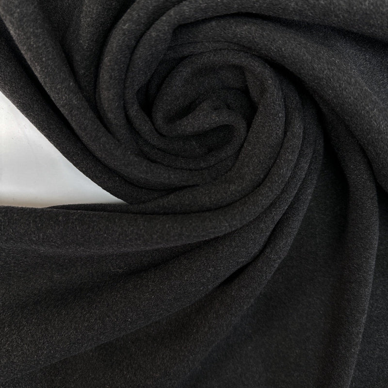Wool Tweed Melange Gray Black